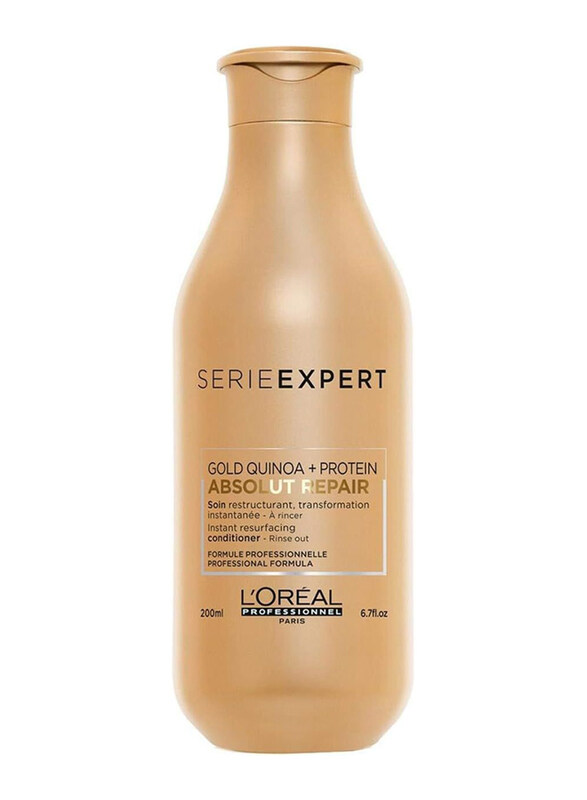 L'Oreal Paris L'oreal Professional Series Expert Absolut Repair Gold Quinoa + Protein Instant Resurfacing Conditioner, 200ml
L'Oreal Paris L'oreal Professional Series Expert Absolut Repair Gold Quinoa + Protein Instant Resurfacing Conditioner, 200ml