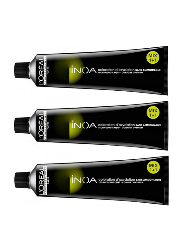 L'Oreal Paris Professional Inoa Hair Colour without Ammonia LP Colouration, 3 x 60ml, 1 Black
L'Oreal Paris Professional Inoa Hair Colour without Ammonia LP Colouration, 3 x 60ml, 1 Black