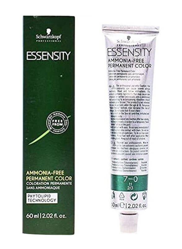 Schwarzkopf Professional Essensity Permanent Hair Color, 60ml, 7-0 Medium Natural Blonde
Schwarzkopf Professional Essensity Permanent Hair Color, 60ml, 7-0 Medium Natural Blonde