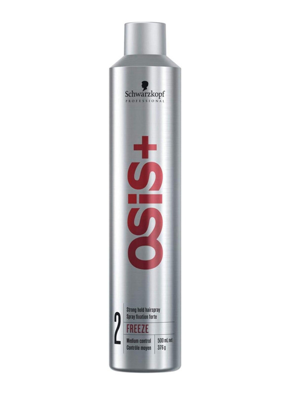 Schwarzkopf Professional Osis+ Freeze Strong Hold Hair Spray for All Hair Types, 500ml
Schwarzkopf Professional Osis+ Freeze Strong Hold Hair Spray for All Hair Types, 500ml