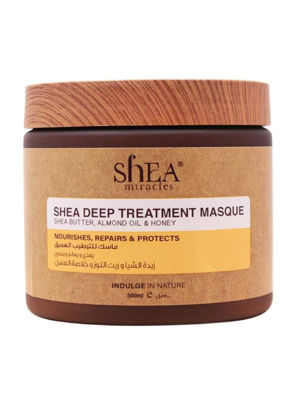 Shea Miracles Shea Deep Treatment Hair Masque with Almond Oil & Honey for Dry Hair, 500ml
Shea Miracles Shea Deep Treatment Hair Masque with Almond Oil & Honey for Dry Hair, 500ml