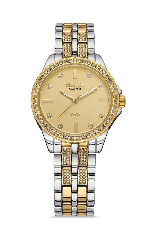 OMAX WOMENS Metal PVD-Plating Bracelet Watch 32 MM Silver / Gold with Pattern Silver Dial Watch with Water Resistant - 5 ATM , and Chronograph - Japan
OMAX WOMENS Metal PVD-Plating Bracelet Watch 32 MM Silver / Gold with Pattern Silver Dial Watch with Water Resistant - 5 ATM , and Chronograph - Japan