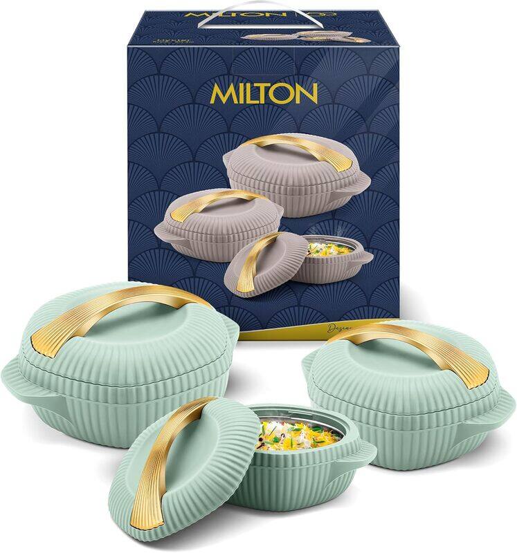Milton Oyster Jr. Gift Set PU Insulated Casserole, Set of 3 (455 ml, 860 ml, 1275 ml), Light Green, BPA Free, Food Grade, Hot and Cold, Easy to Carry,
Milton Oyster Jr. Gift Set PU Insulated Casserole, Set of 3 (455 ml, 860 ml, 1275 ml), Light Green, BPA Free, Food Grade, Hot and Cold, Easy to Carry,