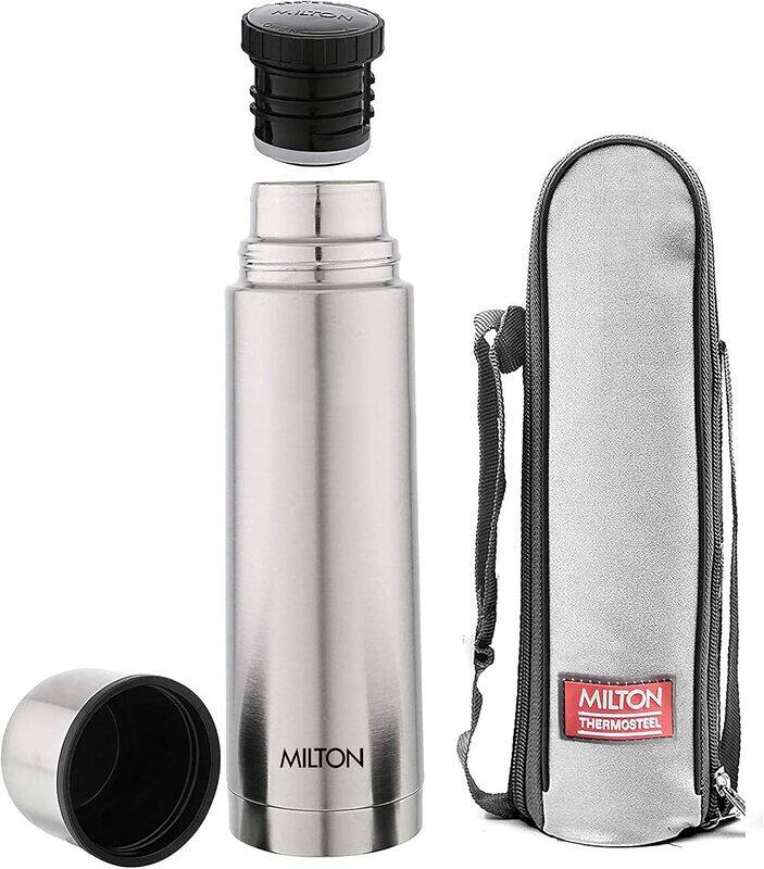Milton 1000ml Thermosteel Flask with Jacket, Keeps Drinks Hot and Cold for 24 Hours, 18/8 Stainless Steel, Double-Walled Vacuum Insulated Water Bottle
Milton 1000ml Thermosteel Flask with Jacket, Keeps Drinks Hot and Cold for 24 Hours, 18/8 Stainless Steel, Double-Walled Vacuum Insulated Water Bottle