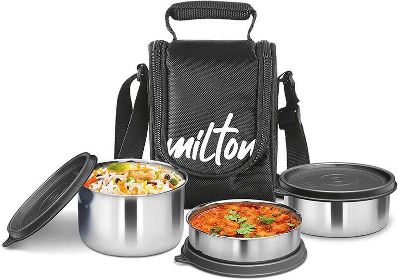 MILTON 4-Piece Lunch Box Set with Insulated Bag - Includes Stainless Steel Containers (500ml, 320ml, 200ml), Keeps Food Hot, Ideal for School Kids & O
MILTON 4-Piece Lunch Box Set with Insulated Bag - Includes Stainless Steel Containers (500ml, 320ml, 200ml), Keeps Food Hot, Ideal for School Kids & O
