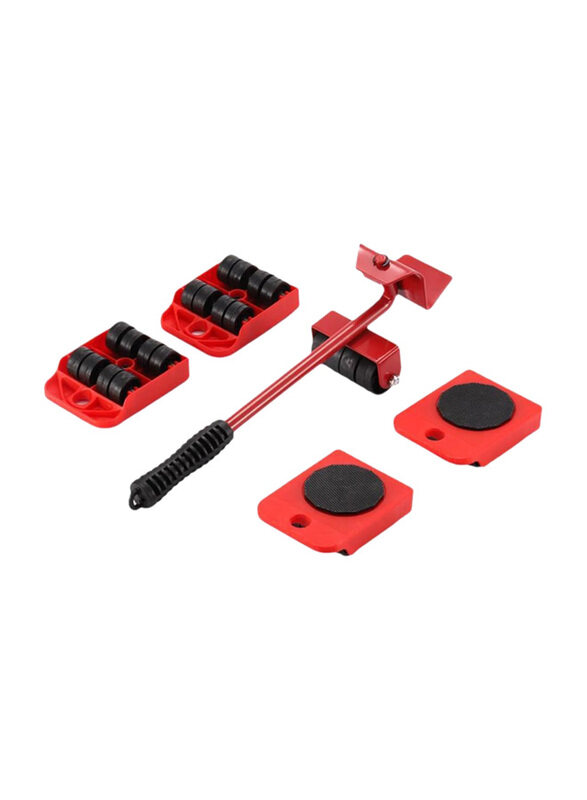 Poouty Furniture Lift Mover Tool Set with Adjustable Height Lifting Tool Lever & 4 Wheels, Red/Black
Poouty Furniture Lift Mover Tool Set with Adjustable Height Lifting Tool Lever & 4 Wheels, Red/Black