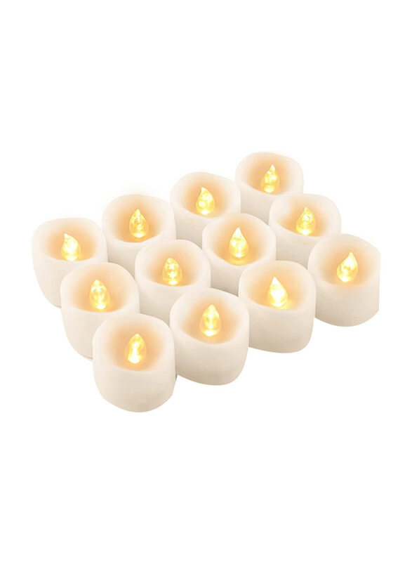 Generic ECVV Battery Operated LED Flameless Candles Tea Lights, 12 Piece, Warm Yellow
Generic ECVV Battery Operated LED Flameless Candles Tea Lights, 12 Piece, Warm Yellow