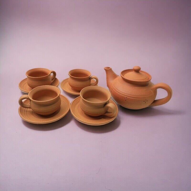 ARK Naturals Dirtique 9 Piece Handcrafted Clay Tea and Coffee Set Complete Terracotta Set with Cups, Saucers, and More, Eco Friendly and Durable
ARK Naturals Dirtique 9 Piece Handcrafted Clay Tea and Coffee Set Complete Terracotta Set with Cups, Saucers, and More, Eco Friendly and Durable