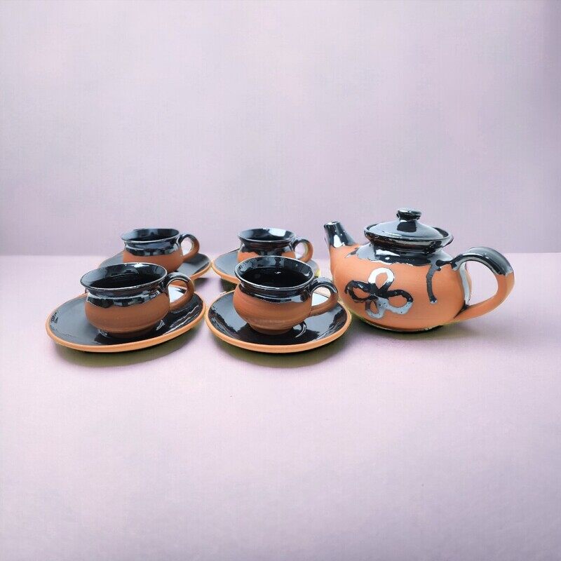 ARK Naturals Dirtique 9 Piece Half Glazed Clay Tea and Coffee Set Handcrafted Terracotta Mugs, Saucers and More, Perfect for Daily Use
ARK Naturals Dirtique 9 Piece Half Glazed Clay Tea and Coffee Set Handcrafted Terracotta Mugs, Saucers and More, Perfect for Daily Use