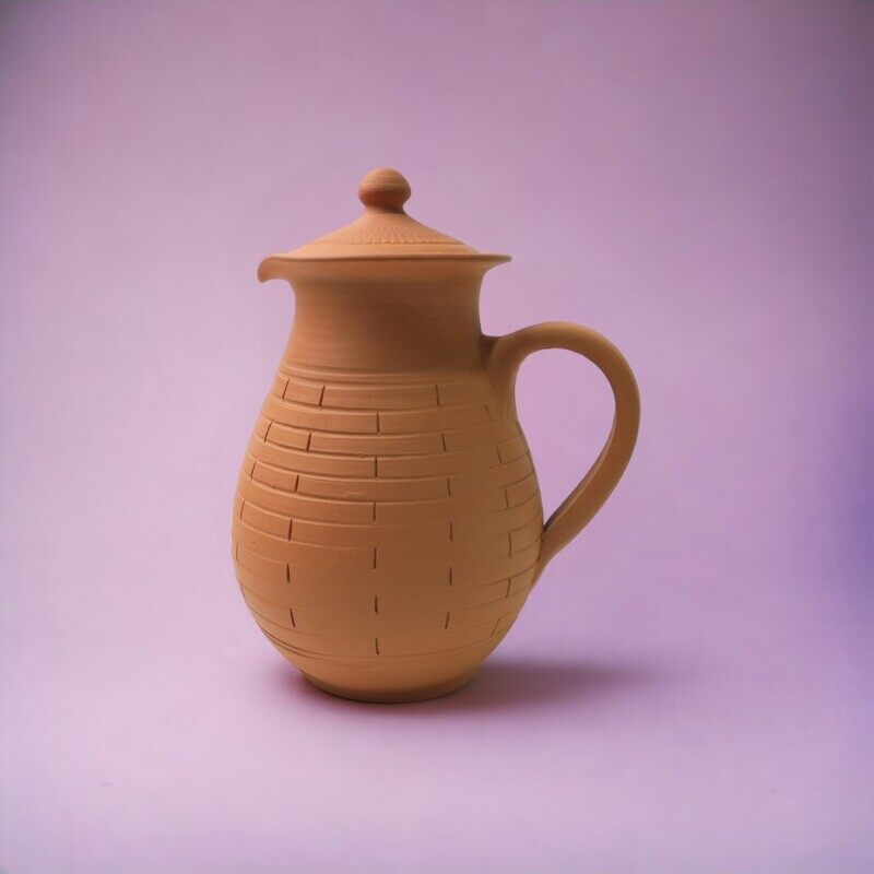 ARK Naturals Dirtique 1L Brick Patterned Clay Pitcher Handcrafted Terracotta Jug, Stylish and Functional for Home Use.
ARK Naturals Dirtique 1L Brick Patterned Clay Pitcher Handcrafted Terracotta Jug, Stylish and Functional for Home Use.