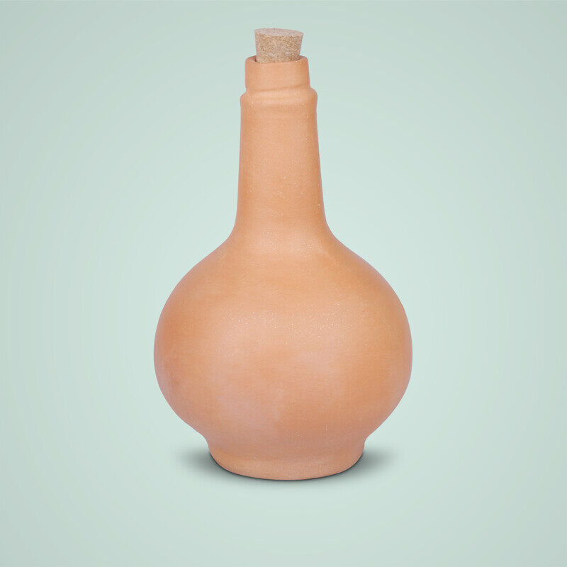 ARK Naturals Unglazed Handmade Terracotta Bottle 900 ml with Cork. Unique Shape Self Cooling. Organic and Natural. Eco-Friendly Bottle.
ARK Naturals Unglazed Handmade Terracotta Bottle 900 ml with Cork. Unique Shape Self Cooling. Organic and Natural. Eco-Friendly Bottle.