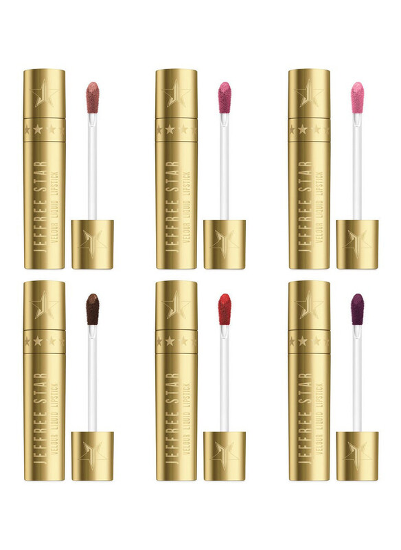 Jeffree Star Cosmetics Gold Velour Liquid Lipstick Bundle, 6 Pieces, Multicolour
Jeffree Star Cosmetics Gold Velour Liquid Lipstick Bundle, 6 Pieces, Multicolour