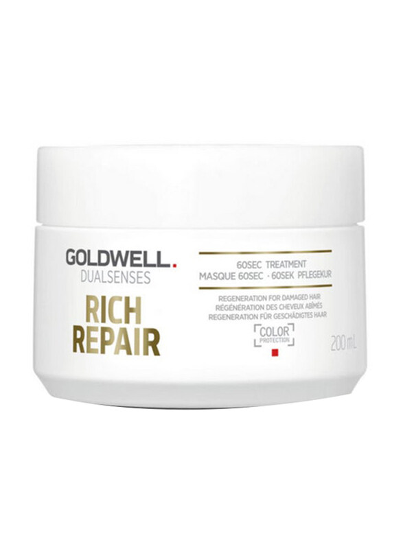 Goldwell Dualsenses Rich Repair Restoring 60Sec Treatment Mask for Damaged Hair, 200ml
Goldwell Dualsenses Rich Repair Restoring 60Sec Treatment Mask for Damaged Hair, 200ml