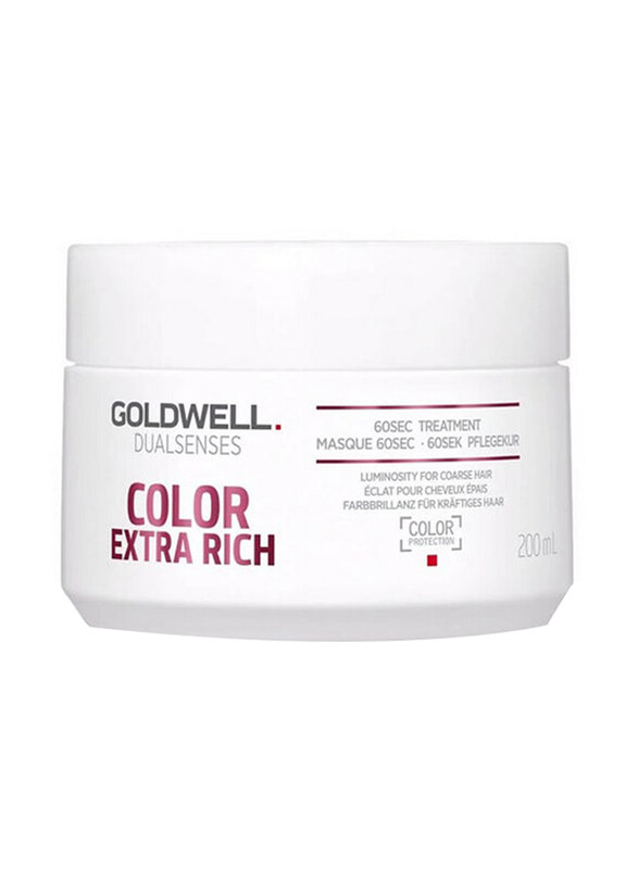 Goldwell Dualsenses Color Extra Rich 60Sec Treatment Hair Mask for Coloured Hair, 200ml
Goldwell Dualsenses Color Extra Rich 60Sec Treatment Hair Mask for Coloured Hair, 200ml