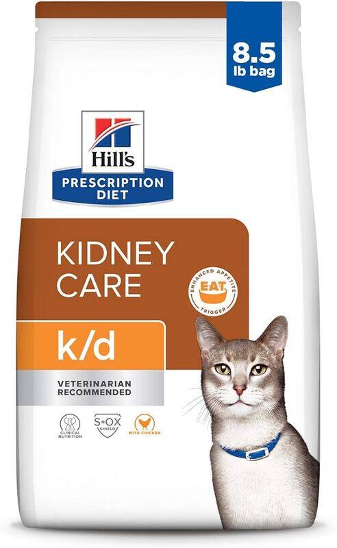 Hill's Prescription Diet k/d Kidney Care with Chicken Dry Cat Food, Veterinary Diet
Hill's Prescription Diet k/d Kidney Care with Chicken Dry Cat Food, Veterinary Diet