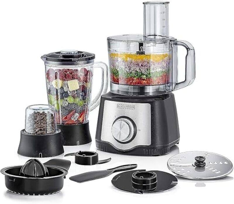 Black+Decker Black Decker 600 W 29 Function Food Processor with Blender, Mill and Juicer, Black, FX650
Black+Decker Black Decker 600 W 29 Function Food Processor with Blender, Mill and Juicer, Black, FX650