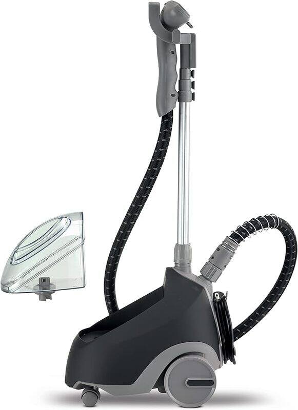 KENWOOD Garment Steamer 1500W with 2L Water Tank Capacity, Rotary Wheels, Folding Rack, Trouser Press, Glove GSP65.500BK Black
KENWOOD Garment Steamer 1500W with 2L Water Tank Capacity, Rotary Wheels, Folding Rack, Trouser Press, Glove GSP65.500BK Black