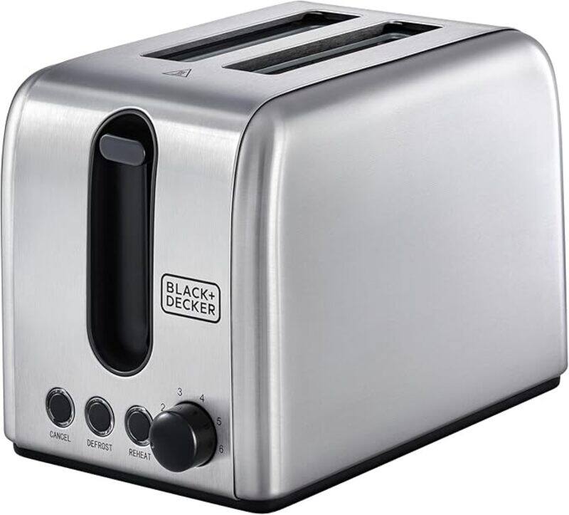 Black+Decker BLACK DECKER Toaster, 2 Slice, 1050W, Stainless Steel, Dual Side Heating, 6 Browning Levels, Defrost, Reheat, Cancel Functions, Wide 36mm Slots, Remov
Black+Decker BLACK DECKER Toaster, 2 Slice, 1050W, Stainless Steel, Dual Side Heating, 6 Browning Levels, Defrost, Reheat, Cancel Functions, Wide 36mm Slots, Remov