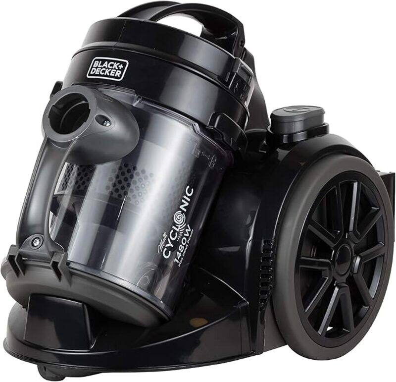Black+Decker BLACK DECKER Multi Cyclonic Bagless Vacuum Cleaner, 1480W, 1 8L Capacity, 6 Stage Filtration, Variable Speed, 143 Air Watts, 5m Cable, Includes Brushe
Black+Decker BLACK DECKER Multi Cyclonic Bagless Vacuum Cleaner, 1480W, 1 8L Capacity, 6 Stage Filtration, Variable Speed, 143 Air Watts, 5m Cable, Includes Brushe