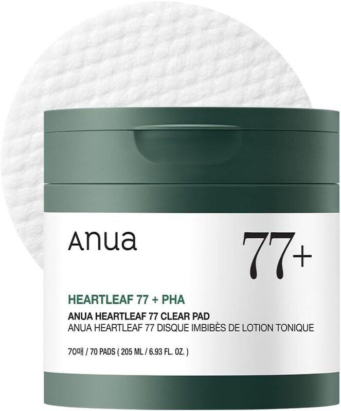 ANUA Heartleaf 77% Clear Pad Exfoliating & Soothing Pads for Pore Care and Sensitive Skin
ANUA Heartleaf 77% Clear Pad Exfoliating & Soothing Pads for Pore Care and Sensitive Skin