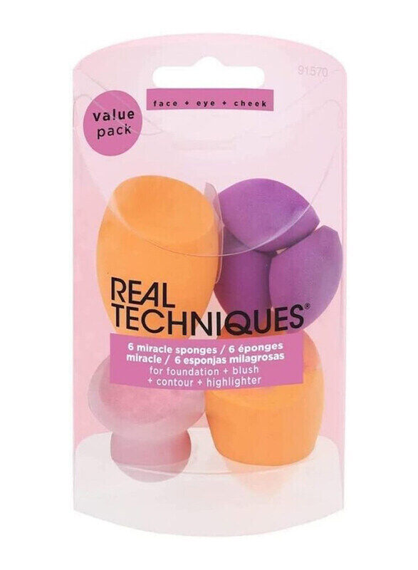 Real Techniques Miracle Complexion Sponge Makeup Blender, 6 Piece, Assorted Colour
Real Techniques Miracle Complexion Sponge Makeup Blender, 6 Piece, Assorted Colour