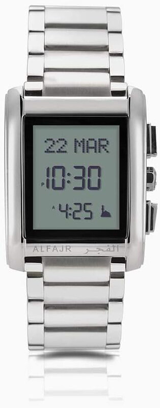 Al Fajr Classic Digital Watch for Men with Stainless Steel Band, Water Resistant, WS-06S, Silver-Grey
Al Fajr Classic Digital Watch for Men with Stainless Steel Band, Water Resistant, WS-06S, Silver-Grey