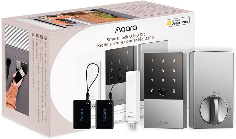 Aqara Smart Lock U100 Kit with an E1 Hub & 2 NFC Cards, Fingerprint Door Lock, Touchscreen Keyboard, IP65, Works with Apple HomeKit, Alexa, Google, IF
Aqara Smart Lock U100 Kit with an E1 Hub & 2 NFC Cards, Fingerprint Door Lock, Touchscreen Keyboard, IP65, Works with Apple HomeKit, Alexa, Google, IF