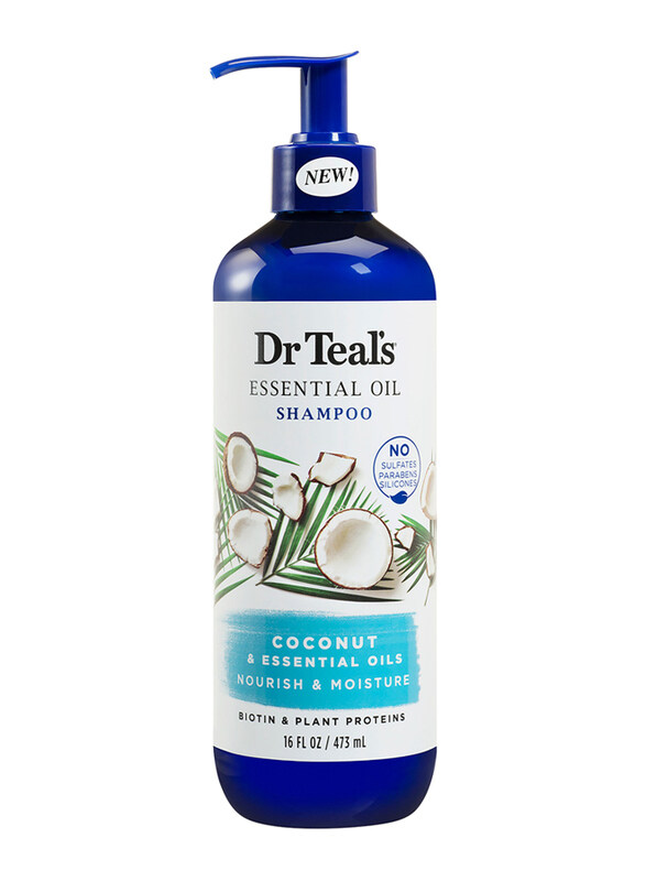 Dr. Teal's Coconut & Essential Oil Nourish & Moisture Shampoo for All Hair Types, 473ml
Dr. Teal's Coconut & Essential Oil Nourish & Moisture Shampoo for All Hair Types, 473ml