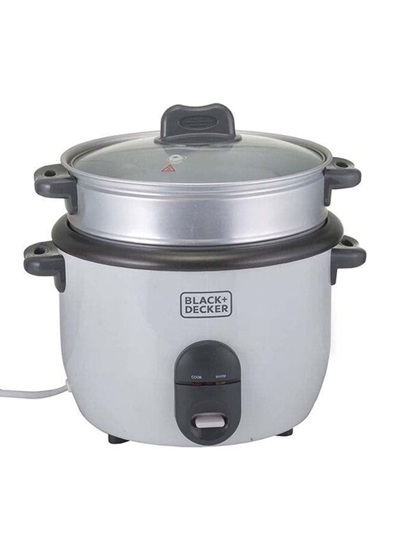 Black+Decker 1.8L Multifunctional Cooking Options, Removable Non-Stick Bowl, Steaming Tray Rice Cooker, 700W, RC1860-B5, White
Black+Decker 1.8L Multifunctional Cooking Options, Removable Non-Stick Bowl, Steaming Tray Rice Cooker, 700W, RC1860-B5, White