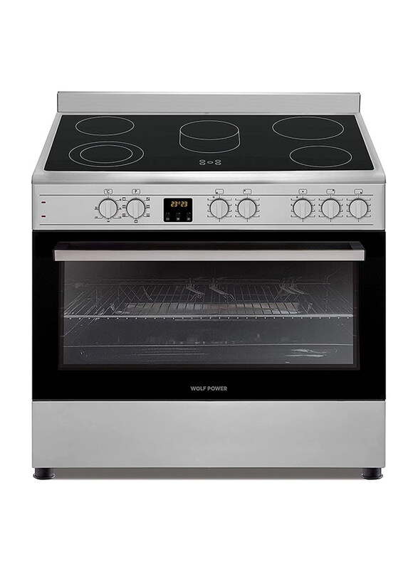 Wolf Power 4-Cooking Zones Vitroceramic Electric Cooker with Turbo Fan, WGC9060CERMF, Silver
Wolf Power 4-Cooking Zones Vitroceramic Electric Cooker with Turbo Fan, WGC9060CERMF, Silver