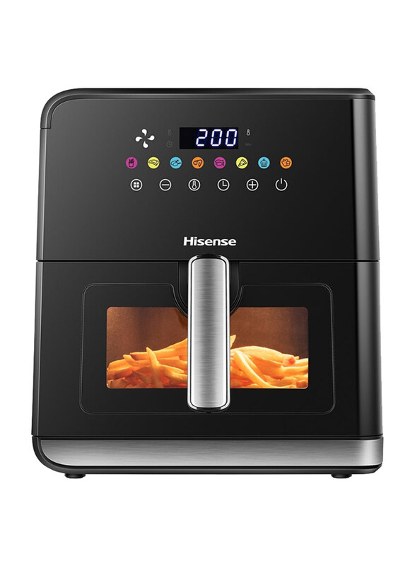 Hisense 9L Air Fryer with Colorful Touch Panel, Air Fry, Preset Menus, 360° Circulation, Visible Basket, 2700W, H09AFBKS4S, Black
Hisense 9L Air Fryer with Colorful Touch Panel, Air Fry, Preset Menus, 360° Circulation, Visible Basket, 2700W, H09AFBKS4S, Black