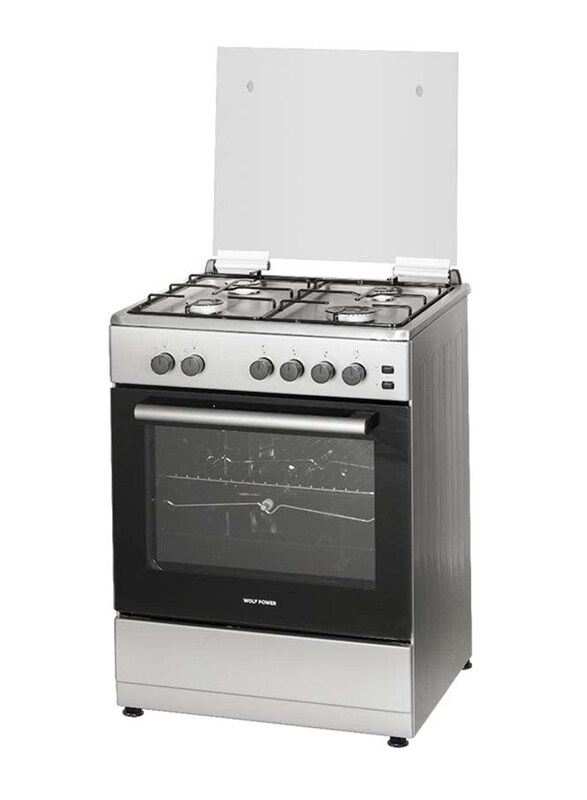 Wolf Power Full Safety Gas Cooking Range with 4-Gas Burners and Automatic Ignition, WCR6060FS, Silver
Wolf Power Full Safety Gas Cooking Range with 4-Gas Burners and Automatic Ignition, WCR6060FS, Silver