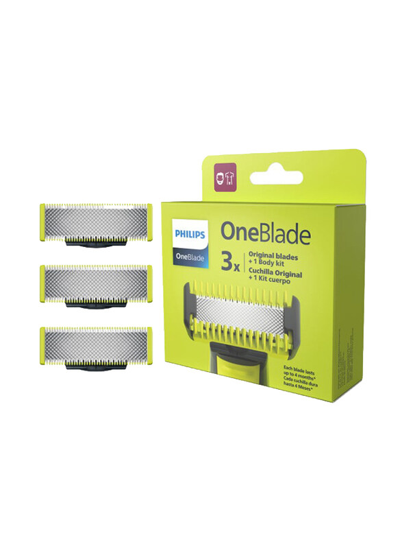 Philips OneBlade Replacement Blades Trim Edge and Shave Trimmer, QP630/51, Green/Silver
Philips OneBlade Replacement Blades Trim Edge and Shave Trimmer, QP630/51, Green/Silver