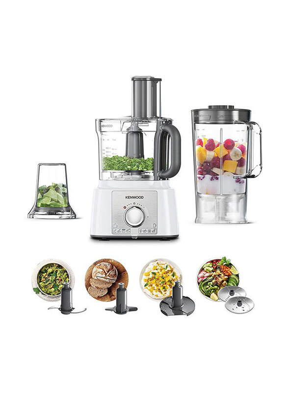 Kenwood 3L Multi Mill Food Processor with 7-Processing Tools, 1000W, FDP65.400WH, White
Kenwood 3L Multi Mill Food Processor with 7-Processing Tools, 1000W, FDP65.400WH, White