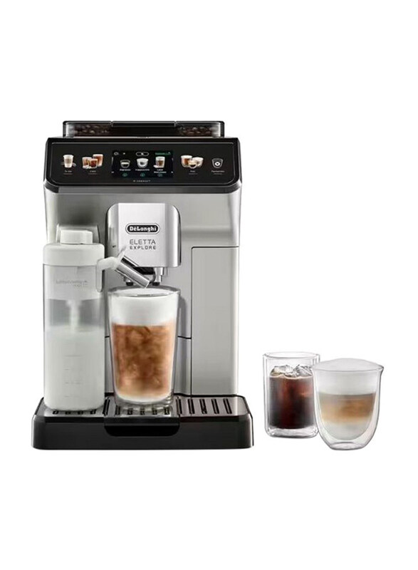 Delonghi 1.8L Cold Brew Coffee Machine with 50+Functions & Coffee Recipes, 1450W, ECAM450.65.S, Silver
Delonghi 1.8L Cold Brew Coffee Machine with 50+Functions & Coffee Recipes, 1450W, ECAM450.65.S, Silver