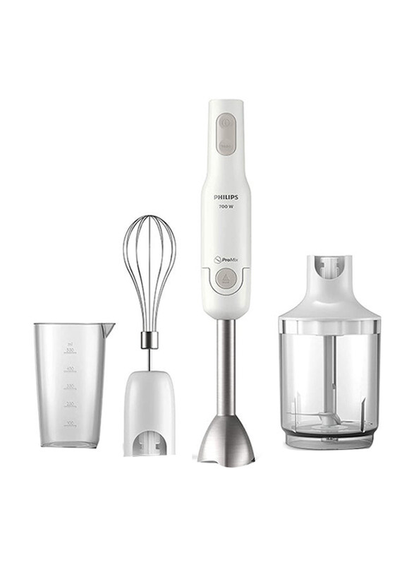 Philips Handblender Includes Beaker + XL Chopper + Whisk, HR2545/01, White/Silver/Black
Philips Handblender Includes Beaker + XL Chopper + Whisk, HR2545/01, White/Silver/Black