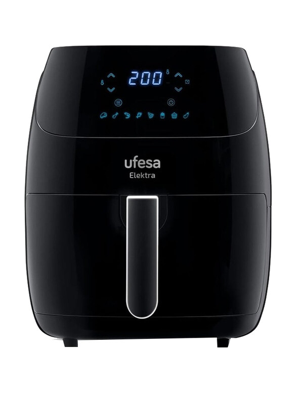 Ufesa 5L Elektra Oil Free Air Fryer with Digital Touch Control & 8-Programmes, 1500W, AF5600 ELEKTRA, Black
Ufesa 5L Elektra Oil Free Air Fryer with Digital Touch Control & 8-Programmes, 1500W, AF5600 ELEKTRA, Black