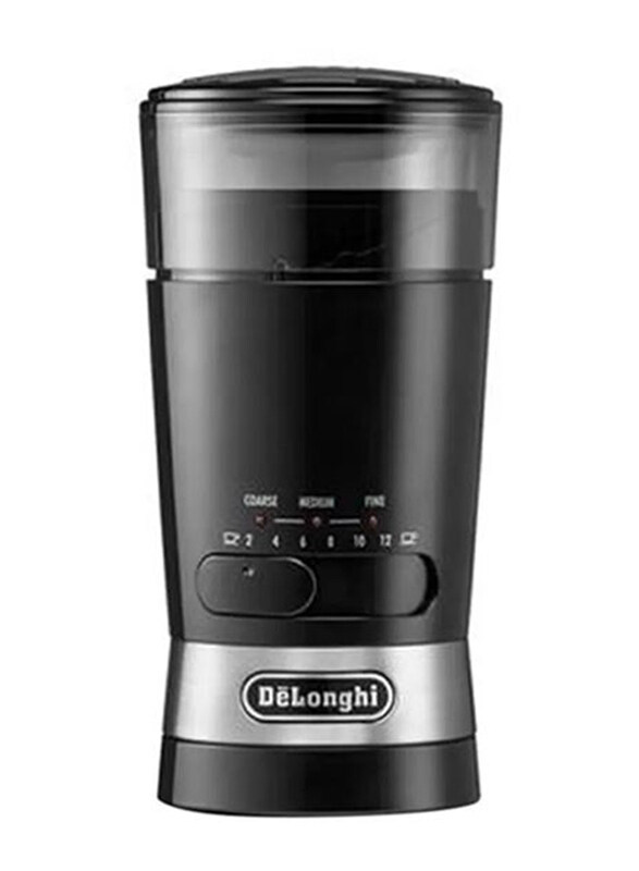 De'Longhi Coffee Grinder, Stainless Steel Blade & Electric Spice Mill, 12 Cups Capacity, 3 Grind Settings, 170 W KG210-BK Black
De'Longhi Coffee Grinder, Stainless Steel Blade & Electric Spice Mill, 12 Cups Capacity, 3 Grind Settings, 170 W KG210-BK Black