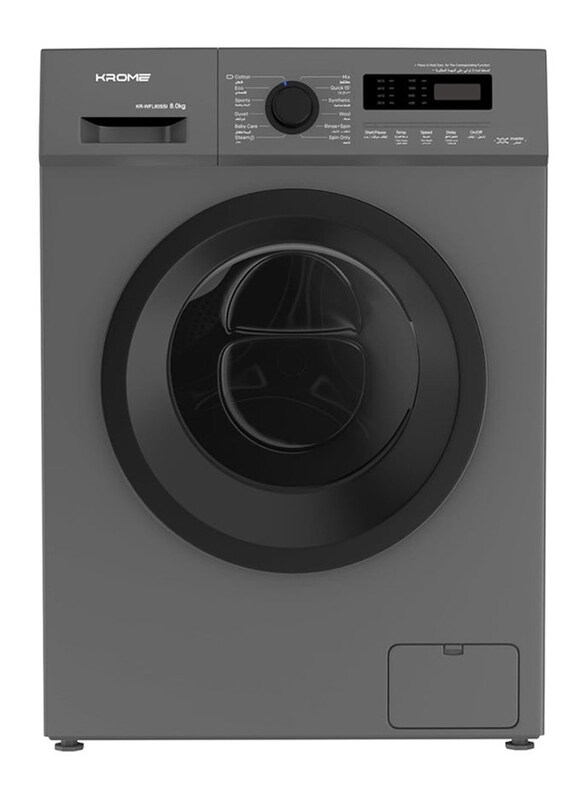 Krome 8Kg Fully Automatic Front Load Washing Machine with Lunar Dial, BLDC Inverter Motor, 1400 RPM, 15 Programs, LED Display & Multiple Temperature,
Krome 8Kg Fully Automatic Front Load Washing Machine with Lunar Dial, BLDC Inverter Motor, 1400 RPM, 15 Programs, LED Display & Multiple Temperature,