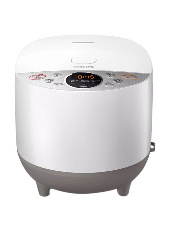 Philips 1.8L Smart 3D Heating Multifunction Digital Rice Cooker with 10-Preset Programs and Automatic Keep Warm Function, 940W, HD4515/55, White
Philips 1.8L Smart 3D Heating Multifunction Digital Rice Cooker with 10-Preset Programs and Automatic Keep Warm Function, 940W, HD4515/55, White