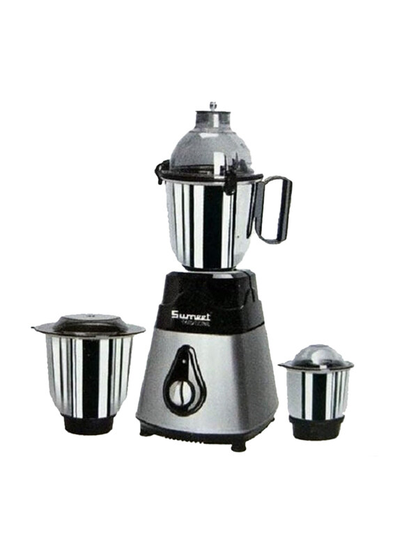 Sumeet 3-In-1 2 Jars with 3 Speed Control Unbreakable Polycarbonate Jar CapsIndian Mixer Grinder Juicer Grand, 750W, Black/Grey
Sumeet 3-In-1 2 Jars with 3 Speed Control Unbreakable Polycarbonate Jar CapsIndian Mixer Grinder Juicer Grand, 750W, Black/Grey
