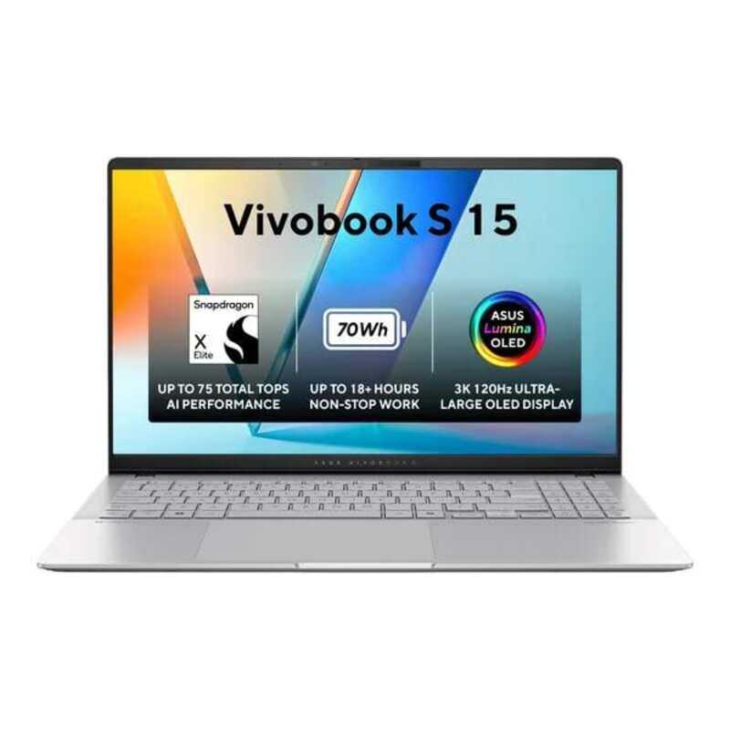 ASUS VIVOBOOK S15 S5507QA-MA001W-SILVER, SNAPDRAGON X ELITE XE 78100, 32GB, 1TBSSD, , 15.6 OLED 3K 120HZ, WL, QUALCOMM, BT+CAM , WIN 11 HOME, 1Yr. Int
ASUS VIVOBOOK S15 S5507QA-MA001W-SILVER, SNAPDRAGON X ELITE XE 78100, 32GB, 1TBSSD, , 15.6 OLED 3K 120HZ, WL, QUALCOMM, BT+CAM , WIN 11 HOME, 1Yr. Int