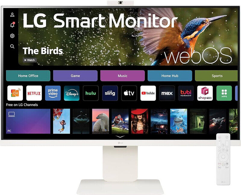 LG 32SR85U-W 32 4K UHD IPS MyView Smart Monitor with webOS and Built-in FHD Webcam
LG 32SR85U-W 32 4K UHD IPS MyView Smart Monitor with webOS and Built-in FHD Webcam