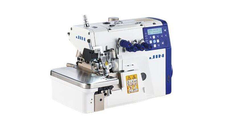 JIN M1-534SF 2 Needle 5 Thread Direct Drive Safety Stitch Machine with Thread Trimmer 3-Sensor
JIN M1-534SF 2 Needle 5 Thread Direct Drive Safety Stitch Machine with Thread Trimmer 3-Sensor