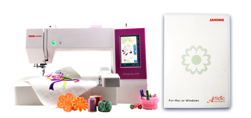Janome MC450E Embroidery Machine + Junior Artistic Digitizer Embroidery Software Free
Janome MC450E Embroidery Machine + Junior Artistic Digitizer Embroidery Software Free
