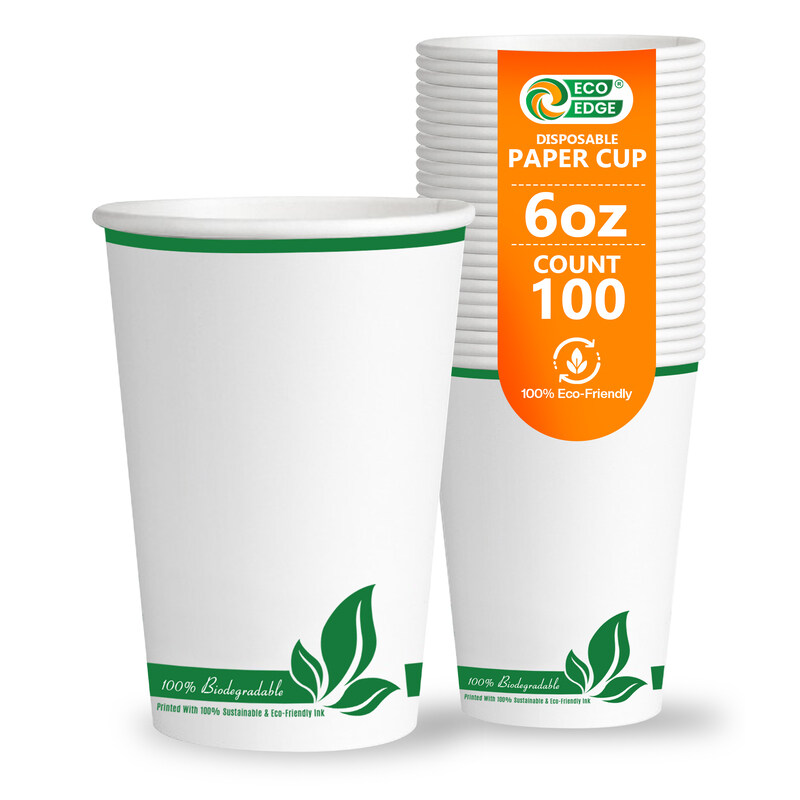 EcoEdge 6 Oz Disposable Heavy-Duty Party Paper Cups Paper Cups (Pack of 100) For Juice and Water, Durable, Compostable, Cost-Effective, For Restaurant
EcoEdge 6 Oz Disposable Heavy-Duty Party Paper Cups Paper Cups (Pack of 100) For Juice and Water, Durable, Compostable, Cost-Effective, For Restaurant