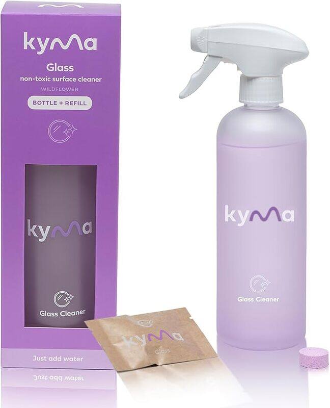Kyma Glass Cleaner Starter Kit, Non-Toxic Cleaner, 500ml (Makes 1x 500ml Bottle of Glass Cleaner), Wildflower
Kyma Glass Cleaner Starter Kit, Non-Toxic Cleaner, 500ml (Makes 1x 500ml Bottle of Glass Cleaner), Wildflower