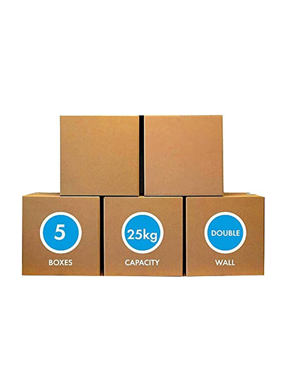 Markq Medium Double Wall 100% Recyclable Corrugated Cardboard Moving Box, 5 Piece, Brown
Markq Medium Double Wall 100% Recyclable Corrugated Cardboard Moving Box, 5 Piece, Brown