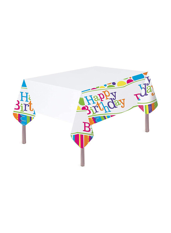 Markq Plastic Disposable Rectangle Table Cover Cloth for Birthday Party, 54 x 72 inch, Multicolour
Markq Plastic Disposable Rectangle Table Cover Cloth for Birthday Party, 54 x 72 inch, Multicolour