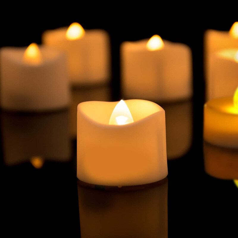 Markq Flameless Battery Operated LED Votive Flickering Tea Lights Candles, 12 Pieces, Warm White
Markq Flameless Battery Operated LED Votive Flickering Tea Lights Candles, 12 Pieces, Warm White